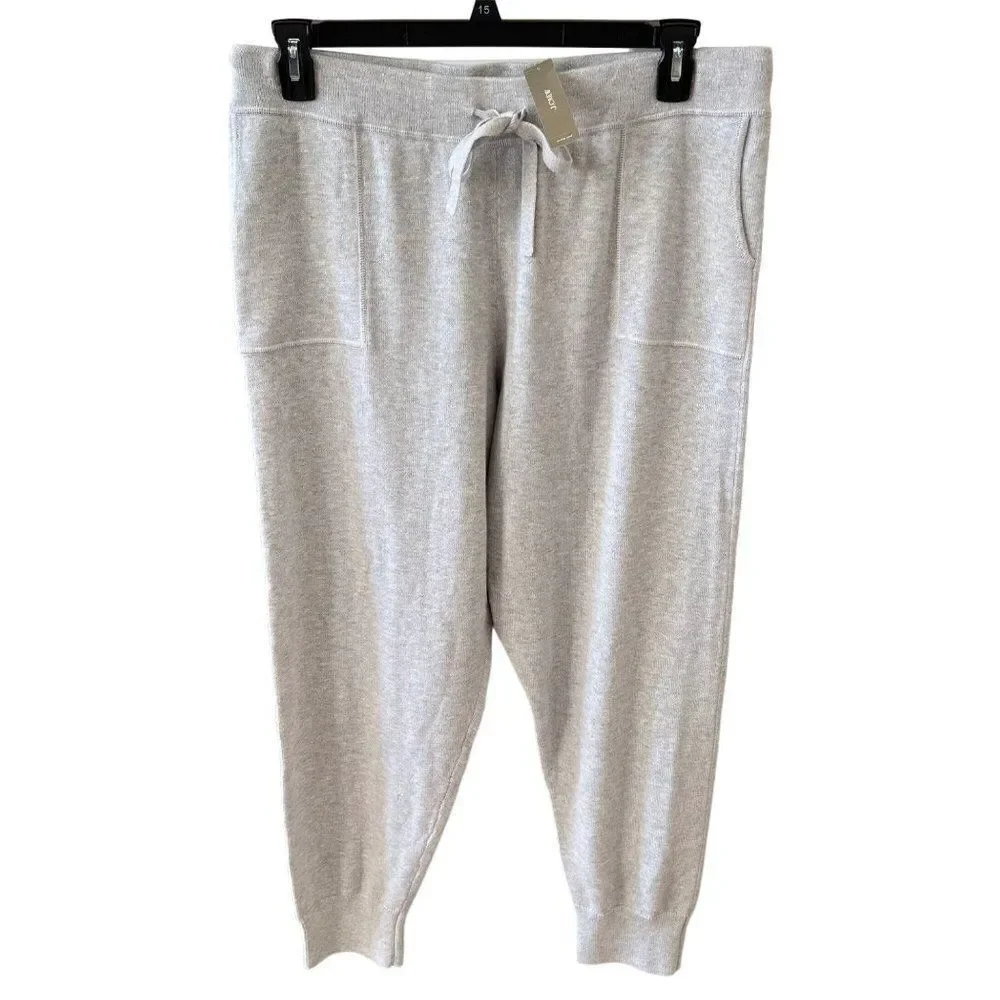 J. Crew Cotton Cashmere Jogger Pant Heather Dove Grey NWT